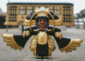 SPY BOY art toy by Compton III, inspired by New Orleans Saints and Mardi Gras Indians