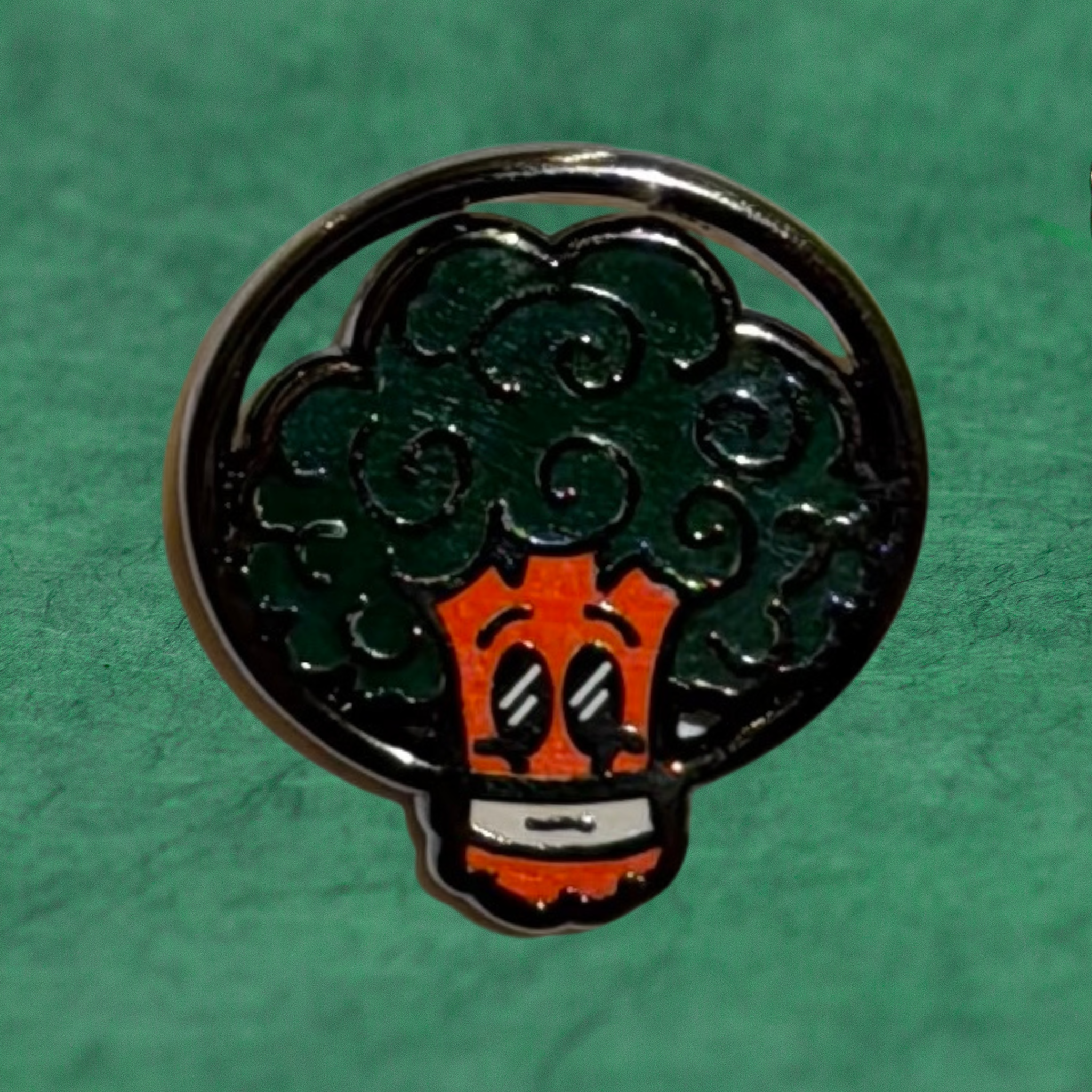 Good Job Orange Pin – Space Broccoli