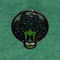 Space Broccoli OG enamel pin by Compton III, a New Orleans artist