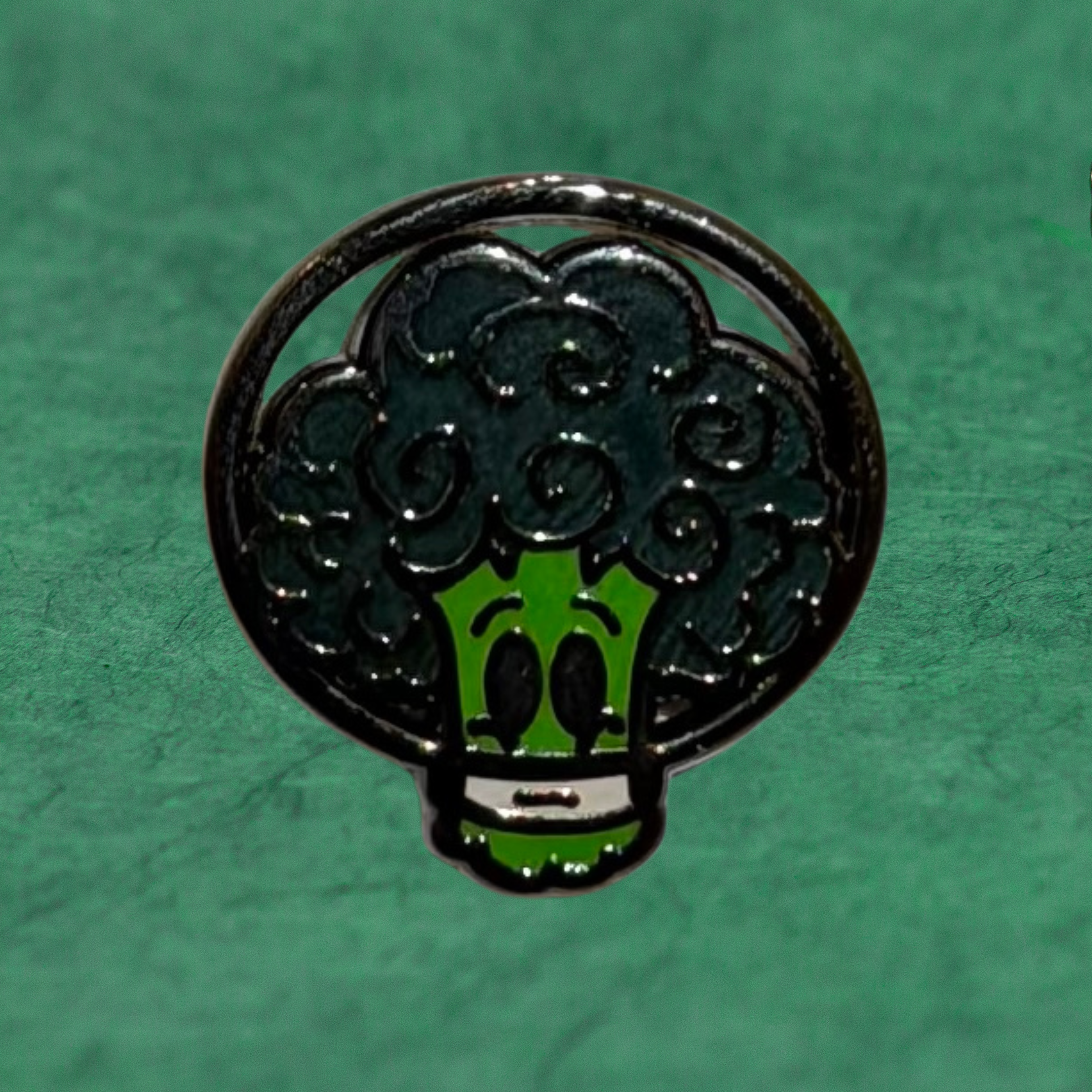 Space Broccoli OG enamel pin by Compton III, a New Orleans artist