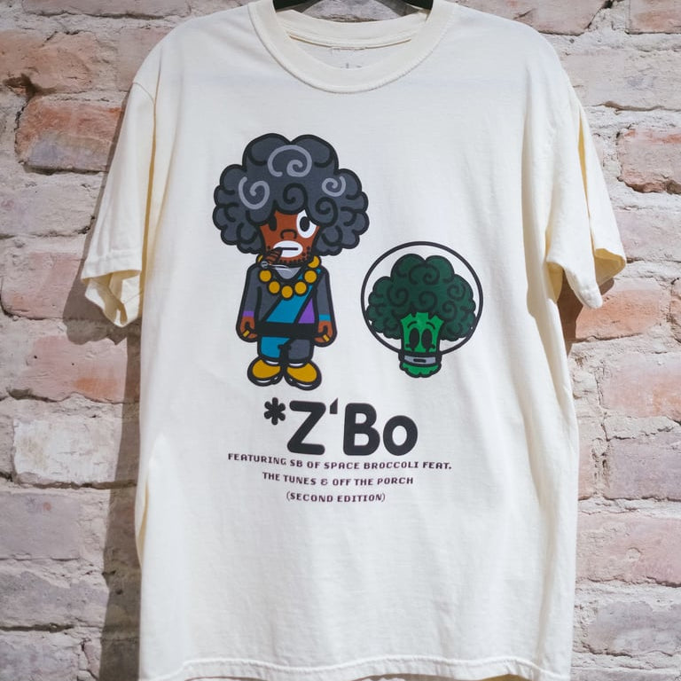 Creme Z'Bo and space broccoli shirt